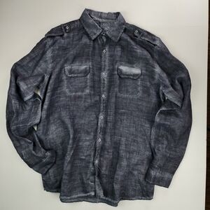 ✨ Parasuco 100% Linen Button-Up Shirt XXL – Cool Overdye Casual Relaxed Fit Long